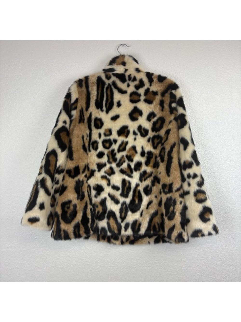 Donna Salyers Women's L Fabulous Furs Leopard Print Faux Fur Coat Mob Wife - Picture 5 of 5